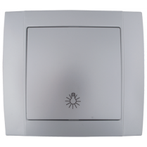 Intrerupator cu revenire 10A Argintiu HAKAN